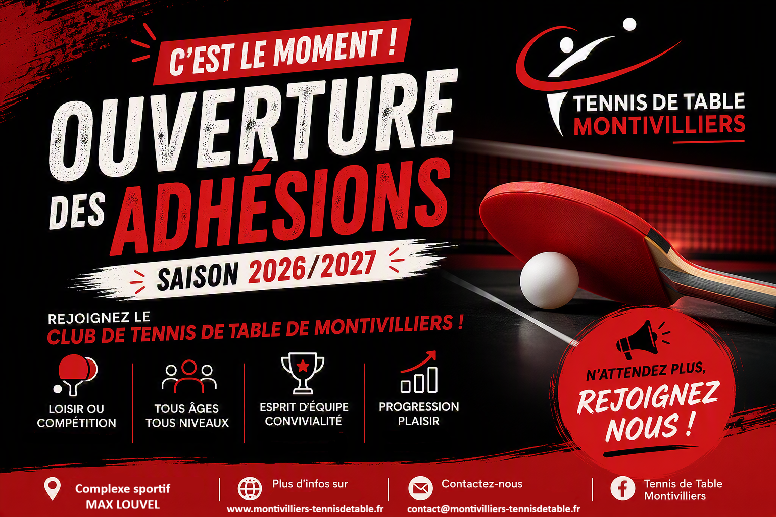 LES DEMANDES D'ADHESIONS 2026-2027 SONT OUVERTES