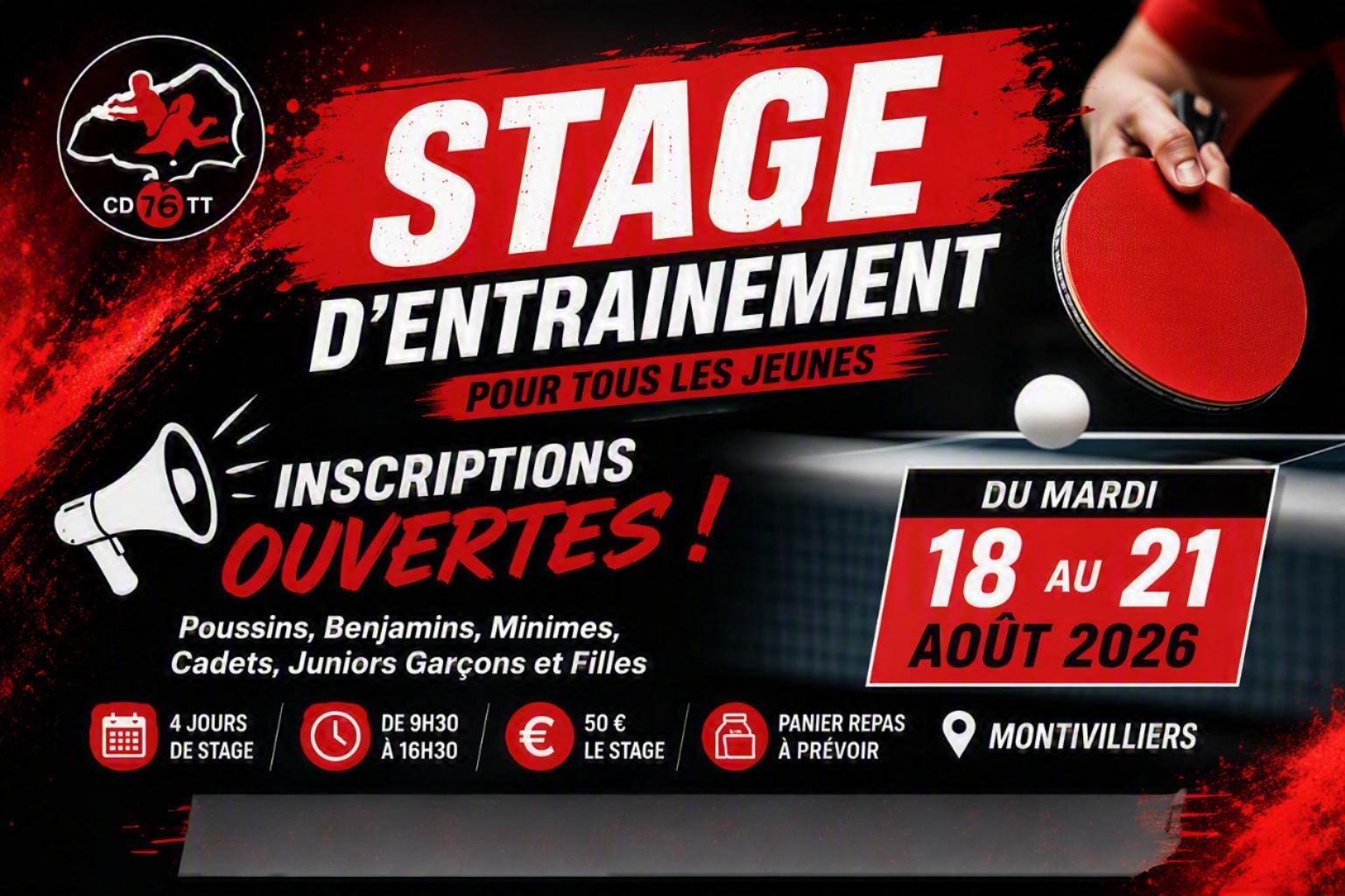 Inscription stage Aout 2026