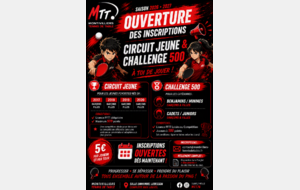 Inscriptions circuit jeunes et challenge 500